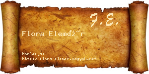 Flora Elemér névjegykártya